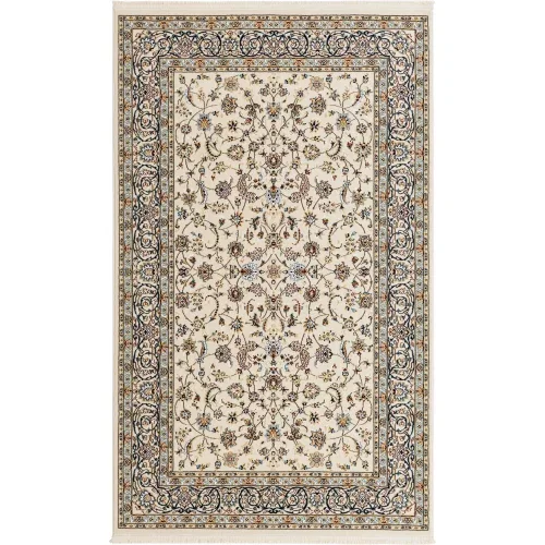 Tapete Nain Floral Fino en Marfil