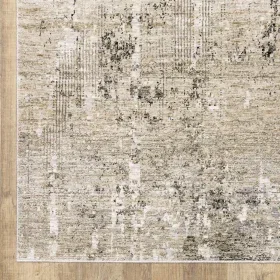 Tapete Nebulosa Abstracto en Beige y Gris