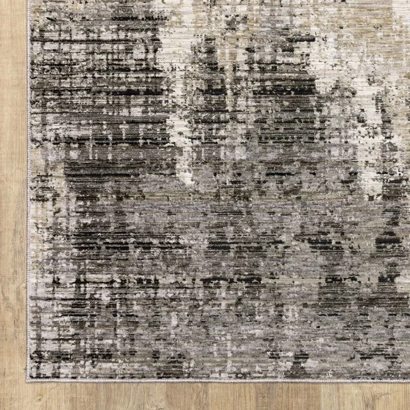Tapete Nebulosa Abstracto en Gris y Beige