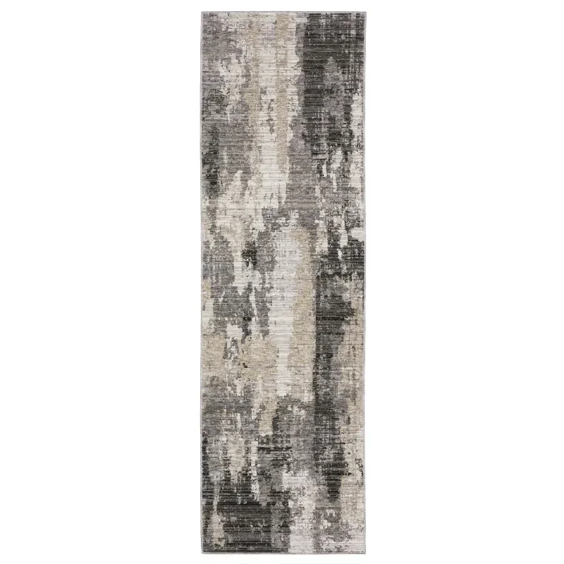 Tapete Nebulosa Abstracto en Gris y Beige