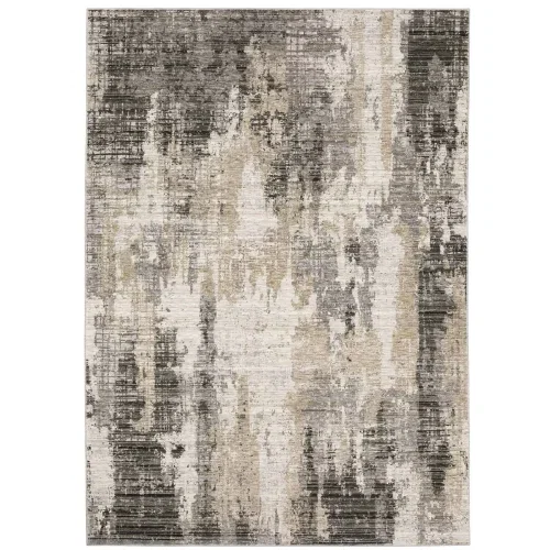 Tapete Nebulosa Abstracto en Gris y Beige