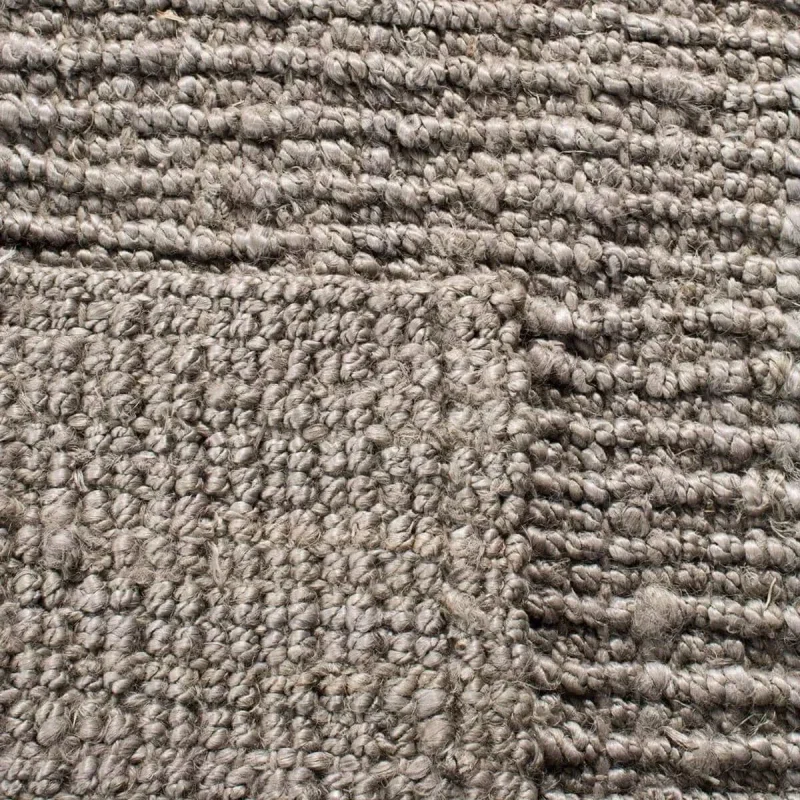Tapete Nudo Grueso de Yute Gris - 2.40 x 3.00