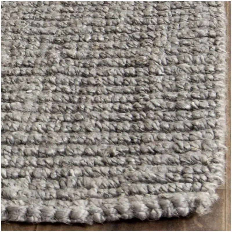 Tapete Nudo Grueso de Yute Gris - 2.40 x 3.00