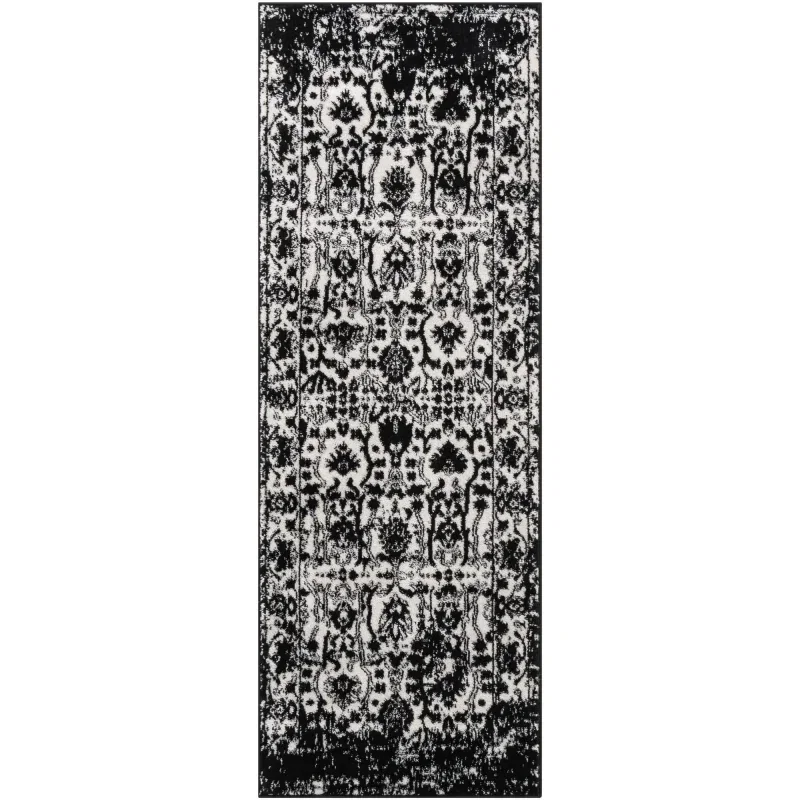 oregon floral en negro y blanco