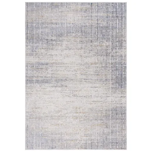 Tapete Palmar Abstracto en Beige con Azul Claro