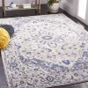 Tapete Palmar de Flores Dispersas en Gris con Azul