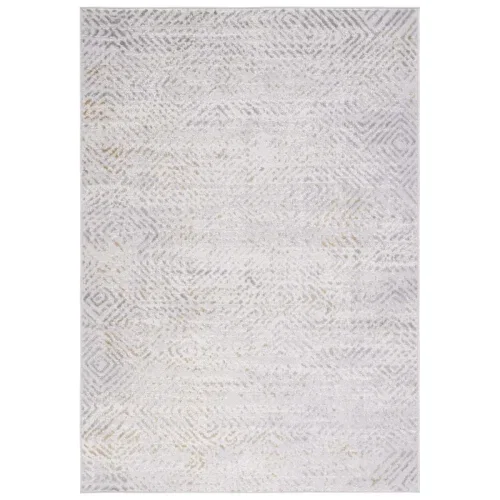 Tapete Palmar de Líneas Entrelazadas en Beige con Gris