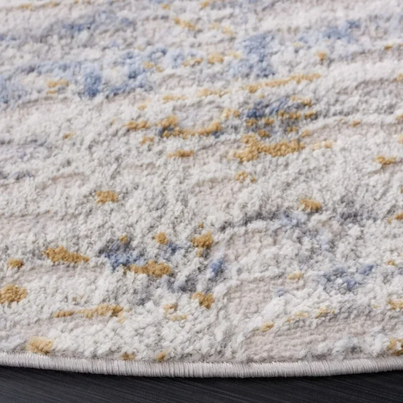 Tapete Palmar de Rayas Horizontales en Beige con Azul Claro