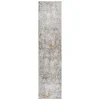 Tapete Palmar de Textura Desgastada en Gris con Dorado