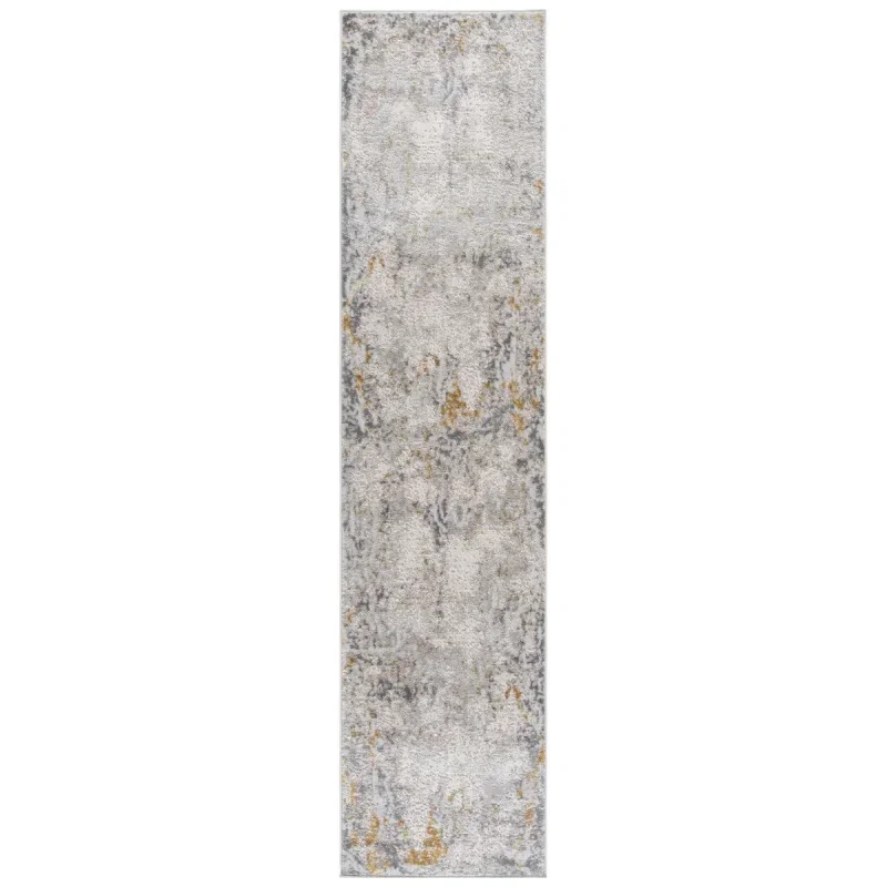 Tapete Palmar de Textura Desgastada en Gris con Dorado