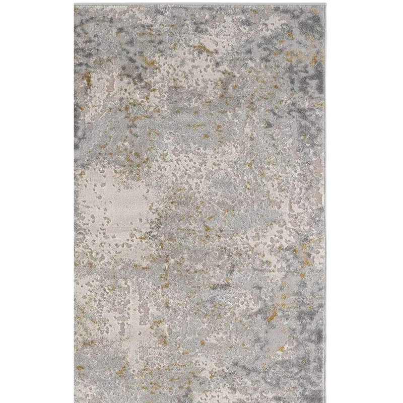 Tapete Palmar de Textura Desgastada en Gris con Dorado