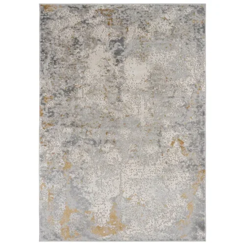 Tapete Palmar de Textura Desgastada en Gris con Dorado