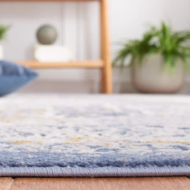 Tapete Palmar Vintage en Beige con Azul