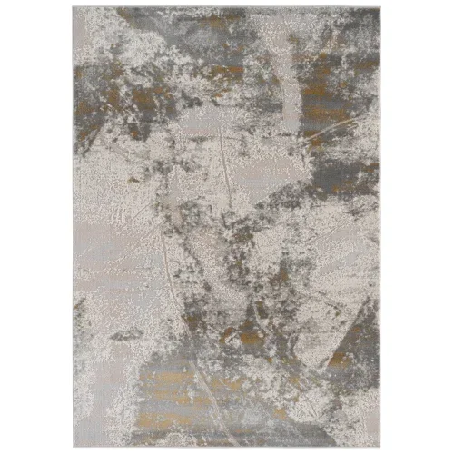 Tapete Palmar Vintage en Gris con Dorado