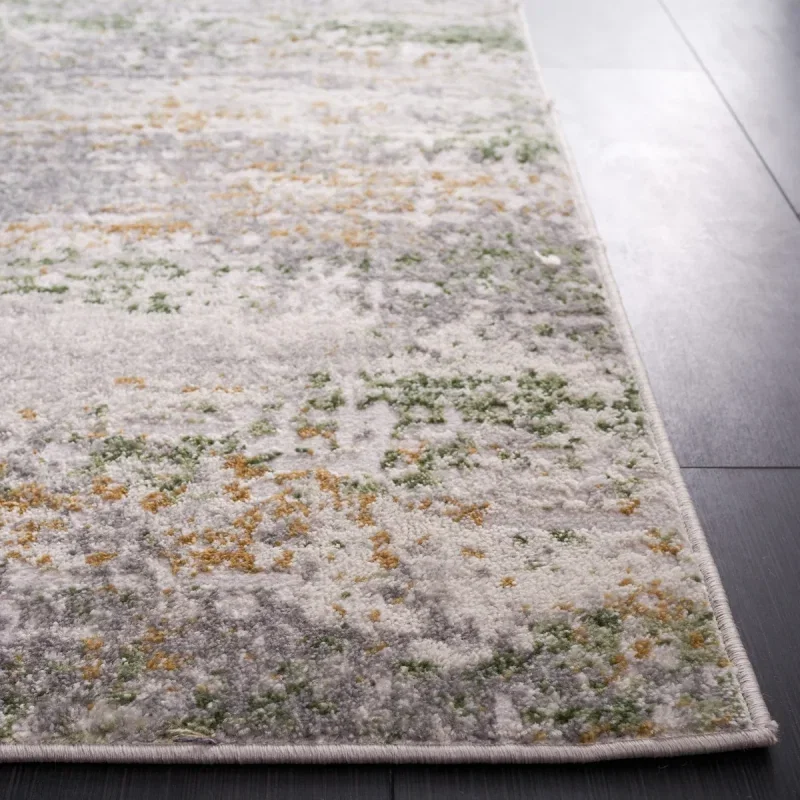 Tapete Palmar Vintage en Gris con Verde
