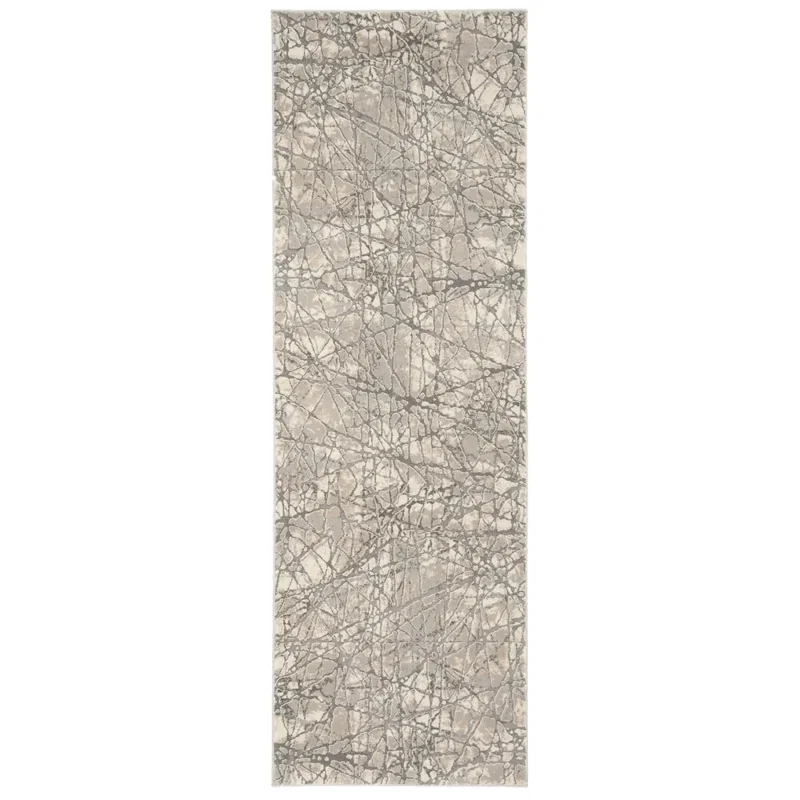 Tapete Prado Abstracto en Beige con Gris