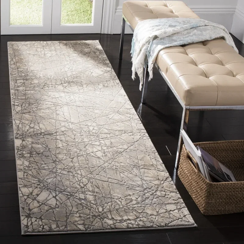 Tapete Prado Abstracto en Beige con Gris
