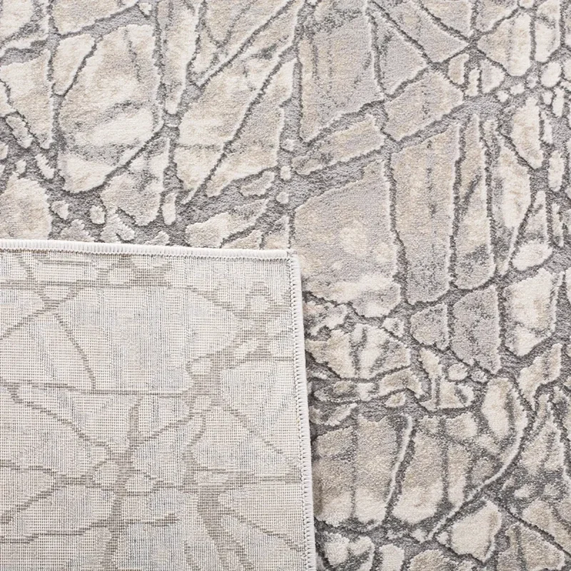 Tapete Prado Abstracto en Beige con Gris