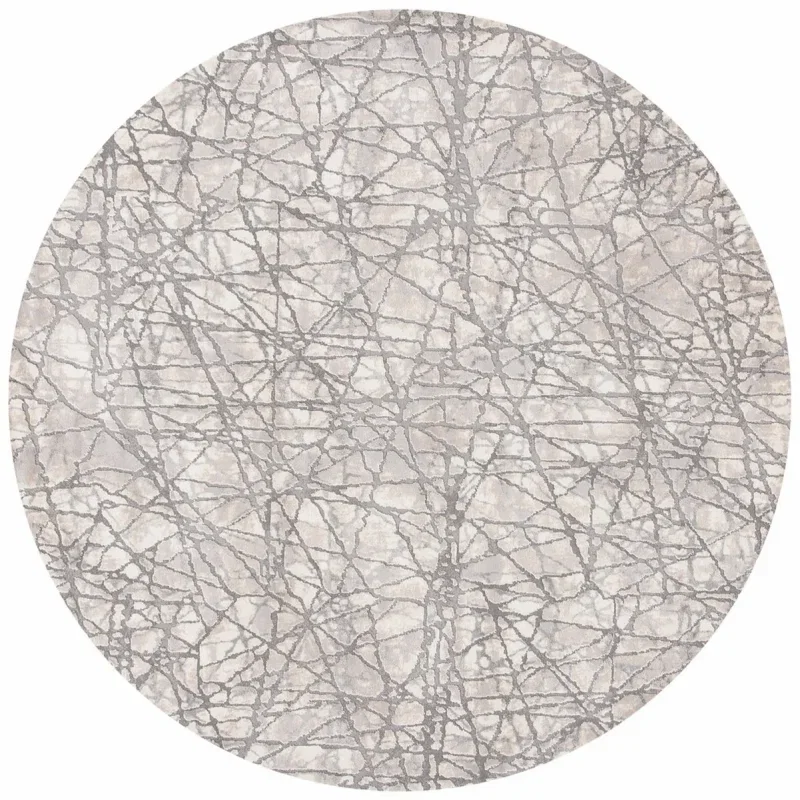 Tapete Prado Abstracto en Beige con Gris