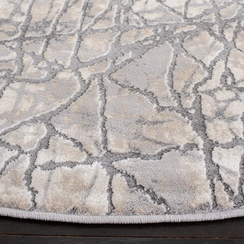 Tapete Prado Abstracto en Beige con Gris