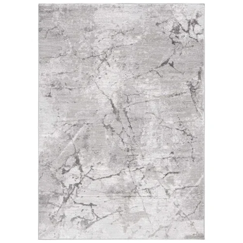 Tapete Prado Abstracto en Gris con Gris Oscuro