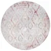 Tapete Prado Damasco en Gris con Rosa