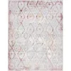 Tapete Prado Damasco en Gris con Rosa