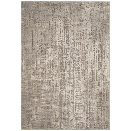 Tapete Prado de Líneas Texturadas en Marfil con Gris