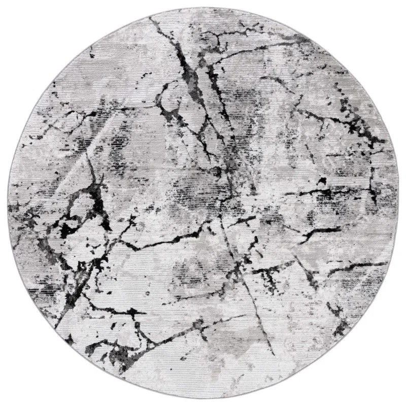Tapete Prado de Ramas Dispersas en Gris con Negro