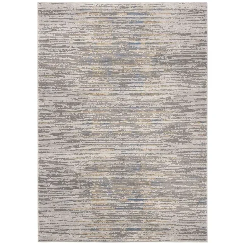 Tapete Prado de Rayas en Gris con Dorado