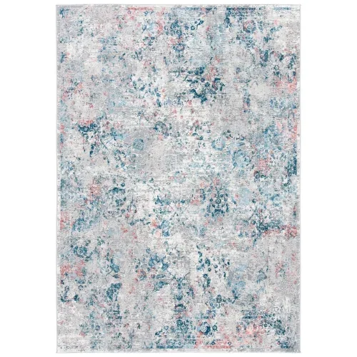 Tapete Prado de Salpicaduras Vintage en Gris con Azul