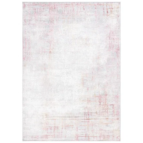 Tapete Prado de Textura Desgastada en Gris con Rosa