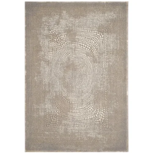 Tapete Prado Mosaico en Marfil con Gris