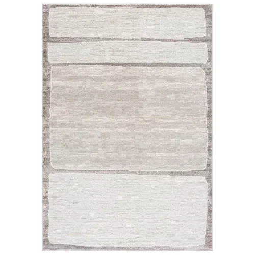 Tapete Puerto de Rayas en Marfil con Beige