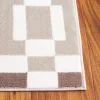 Tapete Ritmo de Cuadrícula Entrelazada en Marfil con Beige
