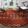 Tapete Roterdam Franjas de Rombos en Rojo Multicolor
