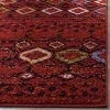 Tapete Roterdam Franjas de Rombos en Rojo Multicolor