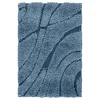 Tapete Shag Miami Abstracto en Azul