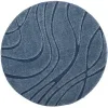 Tapete Shag Miami Abstracto en Azul