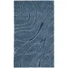 Tapete Shag Miami Abstracto en Azul