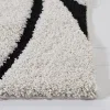 Tapete Shag Miami Abstracto en Marfil con Negro