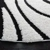 Tapete Shag Miami Abstracto en Marfil con Negro