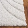 Tapete Shag Miami de Curvas en Natural con Marfil