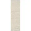 Tapete Shag Miami de Curvas en Natural con Marfil