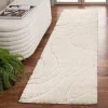 Tapete Shag Miami de Curvas en Natural con Marfil