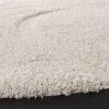 Tapete Shag Miami de Curvas en Natural con Marfil