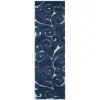 Tapete Shag Miami de Hojas en Azul con Marfil