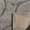 Tapete Shag Miami de Hojas en Gris con Azul