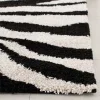 Tapete Shag Miami de Rayas en Marfil con Negro