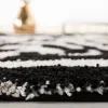 Tapete Shag Miami de Rayas en Marfil con Negro